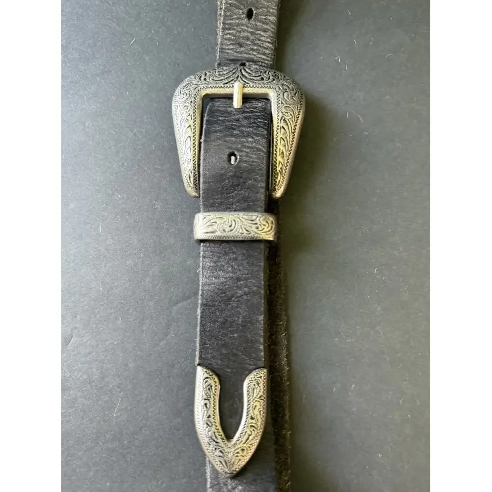 Vintage Urban Outfitters Leather Western Belt Black Unisex Southwestern Size M